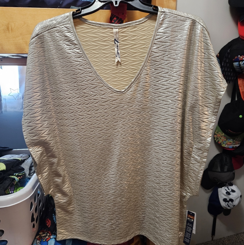 Gold dress top